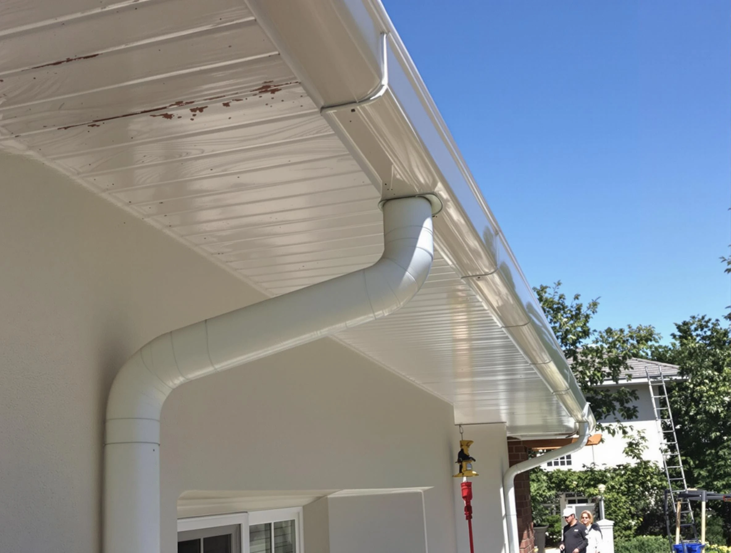 On-site seamless gutter fabrication by Mayfield Heights Roofing Company in Mayfield Heights, OH
